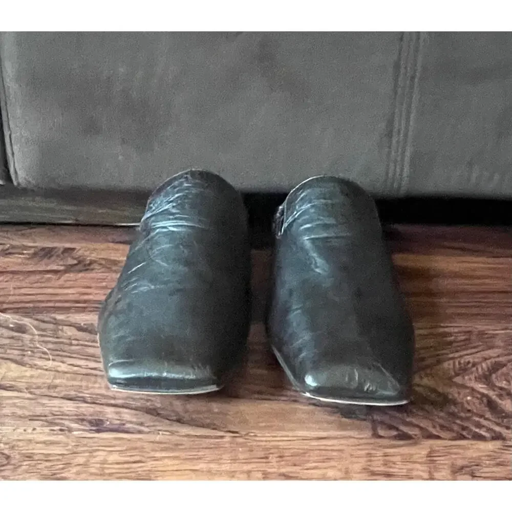 $1,095 NIB Bottega Veneta Square Toe Leather Slip-On Loafers Black Men's 9(42)